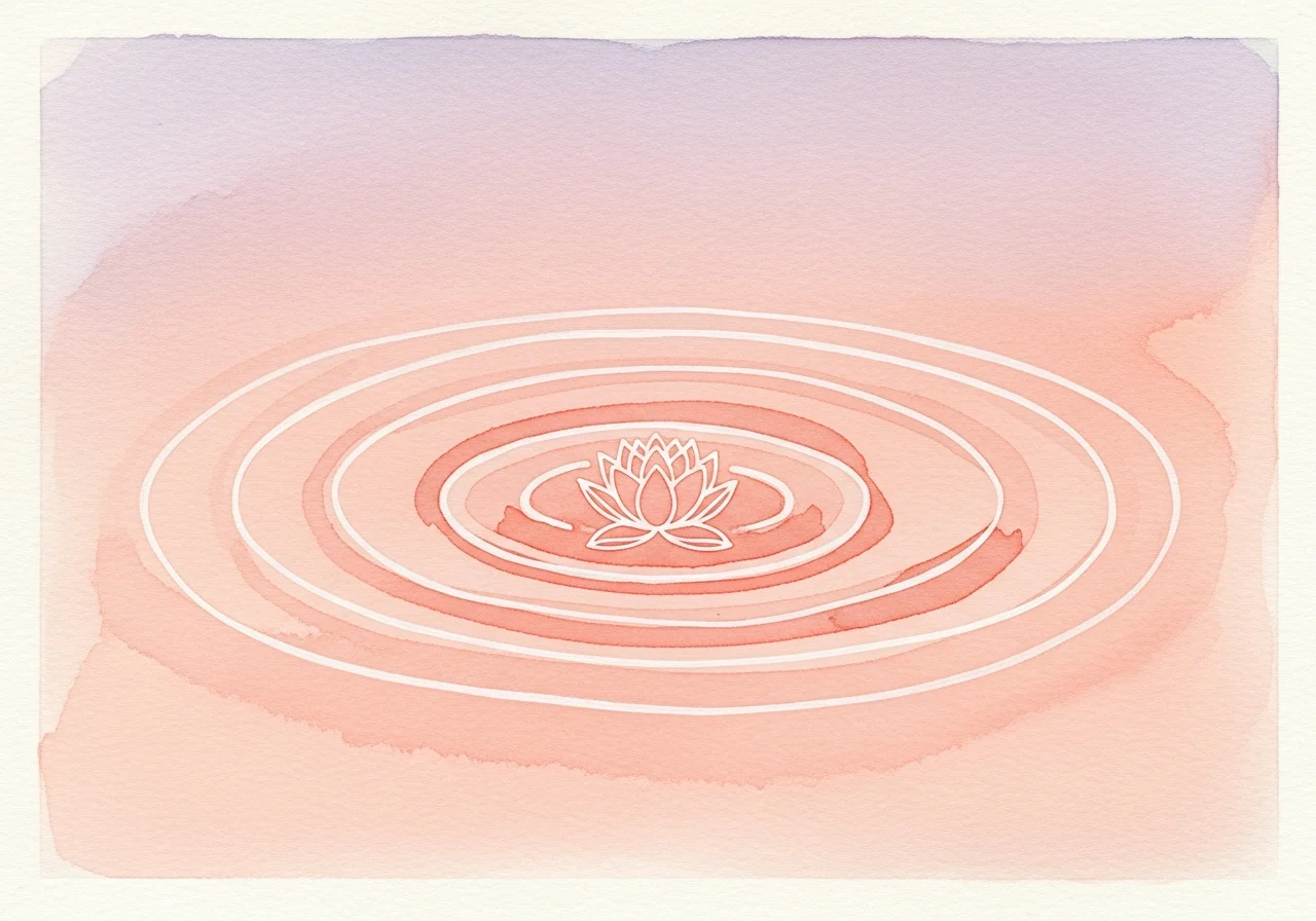 Selbstfürsorge — Aquarell-Stimmungsbild